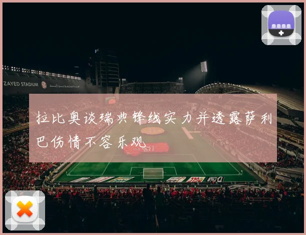 拉比奥谈瑞典锋线实力并透露萨利巴伤情不容乐观